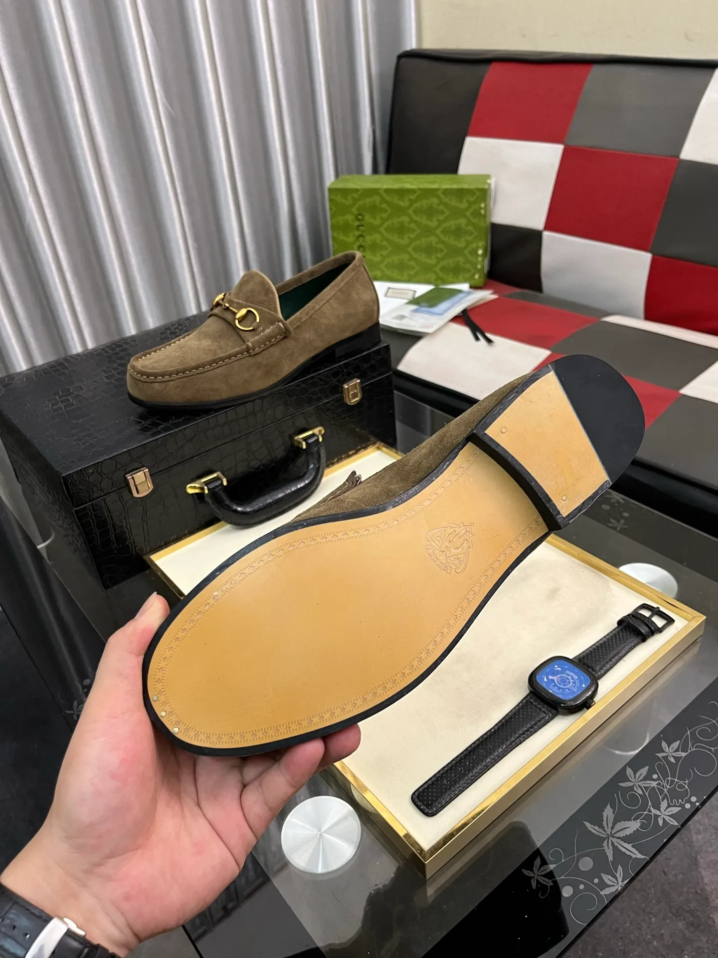Men's Men's Shoes 💰540⌚️⌚️【GUCCI】The most popular classic Gucci leather shoes. Synchronized with the official website, the upper is made of Italian first-layer cowhide ➕cowhide lining, with unique brand and unique craftsmanship. Highlighting the hot style of the new year. Stop hesitating, stop wandering, get it now. Digital: 38--444️⃣colors available